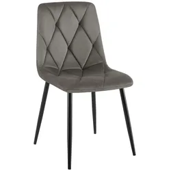 CLP Esszimmerstuhl Clairton Samt   Farbe: anthrazit, Material: Samt