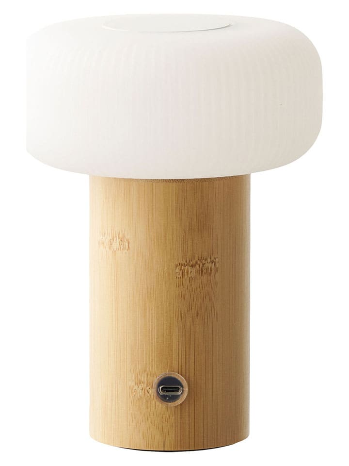 House Nordic LED-Tischleuchte "Stafford" in Weiß/ Beige - (H)18 x Ø 13,5 cm - onesize