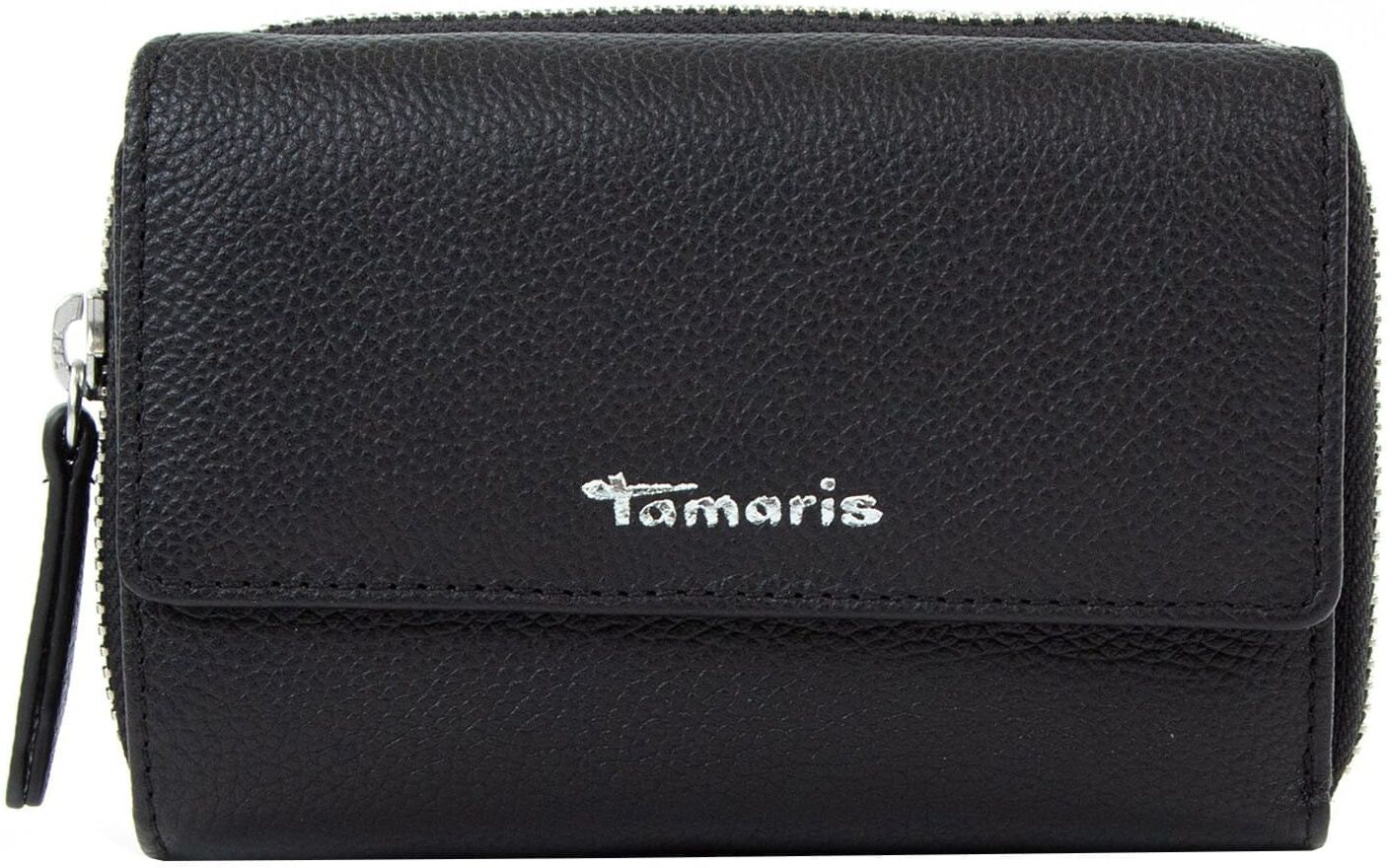 Geldbörse TAMARIS "Geldbörse TAS Amanda", Herren, schwarz (schwarz 100), Obermaterial: 100% Rindsleder Leather cow., Kleinlederwaren Geldbörse