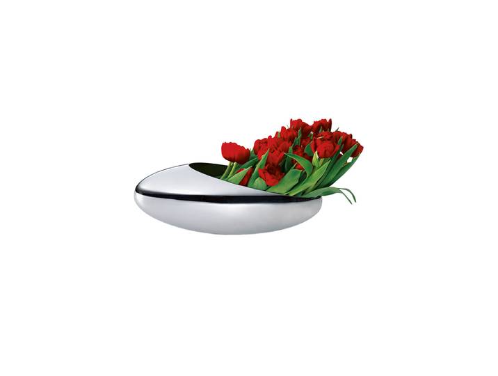 Design Champagnerkühler & Tulpenvase „Cocoon“, Edelstahl hochglanzpoliert Silber Philippi
