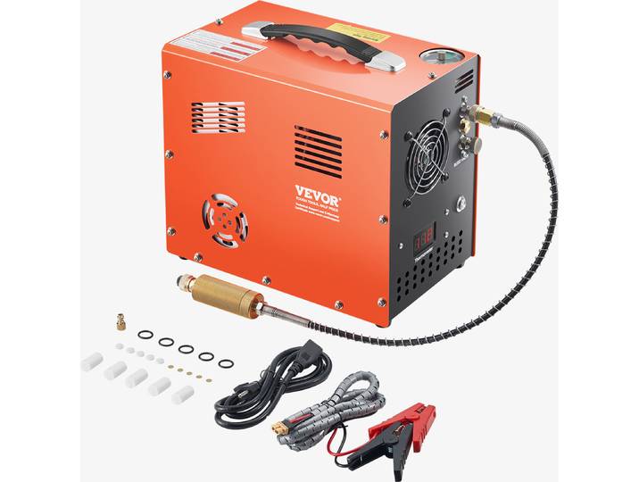 Compresseur d'air VEVOR PCP\, 4500 PSI/30 MPa\, compresseur pour carabines à air comprimé PCP\, compresseur à arrêt automatique 12 V CC/230 V CA pour réservoirs de paintball\, carabines à air comprimé et bouteilles de plongée