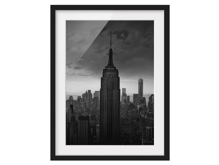 Bild New York Rockefeller View I Teilmassivholz Kiefer, matt lackiert Schwarz 50 x 70cm