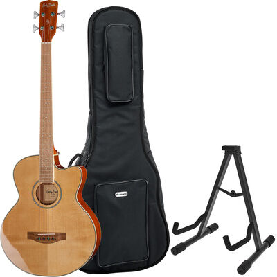 Harley Benton B-30NT Acoustic Bass Bundle Naturel haute brillance
