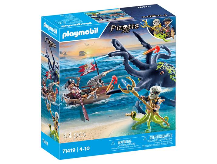Pirate avec pieuvre géante