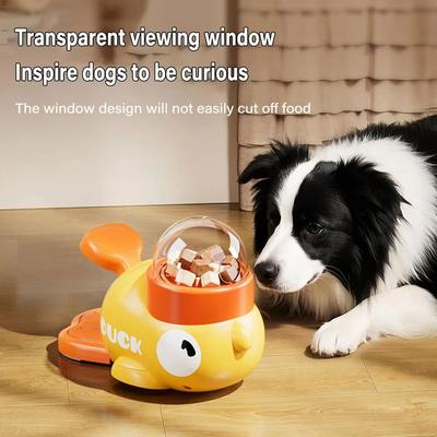 Inspired Living Happy Duck Interactive Dog Treat Dispenser & Slow Feeder Dog Toy Happy Duck Interactive Dog Treat Dispenser & Slow Feeder Dog Toy