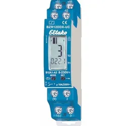 Eltako Betriebsstundenzähler, digital, DIN-Schiene, AC/DC, 8-230V, 9999h, Reset-Taster, IP20, netzsynchron