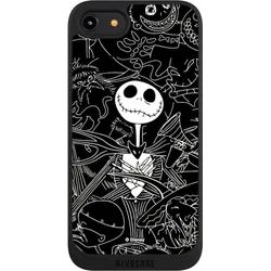 Nivocase Handyhülle für Apple iPhone 7 Hülle NIVOpure Case Schwarz Disney Halloween Nightmare Before (Apple iPhone 7), Smartphone Hülle, Schwarz