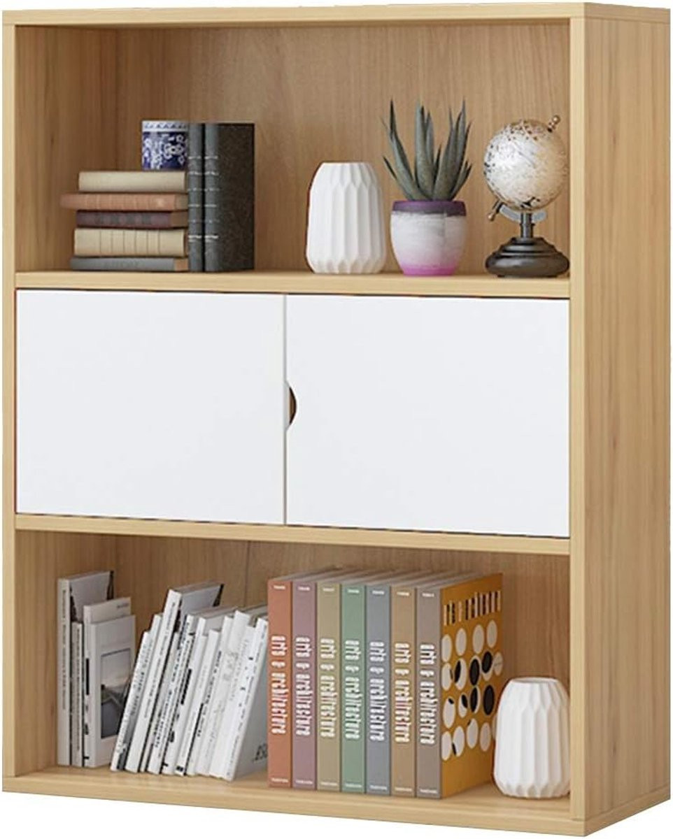 Modulaire 3-laagse boekenkast en opbergrek voor de woonkamer, slaapkamer of werkkamer - Bruin