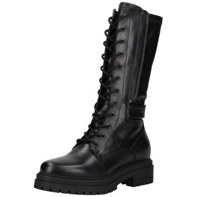 Schnürstiefel NERO GIARDINI "Nero Giardini Stiefel Leder/Synthetik", Damen, Gr. 38, Leder, schwarz, Leder, Synthetik, Schuhe Schnürstiefel