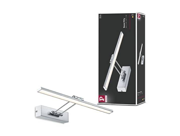 Paulmann 99895 LED schilderijlamp Galeria kastlamp Assistent II incl. 1x7 watt schilderijverlichting nikkel geborsteld, chroom metaal 2700 K