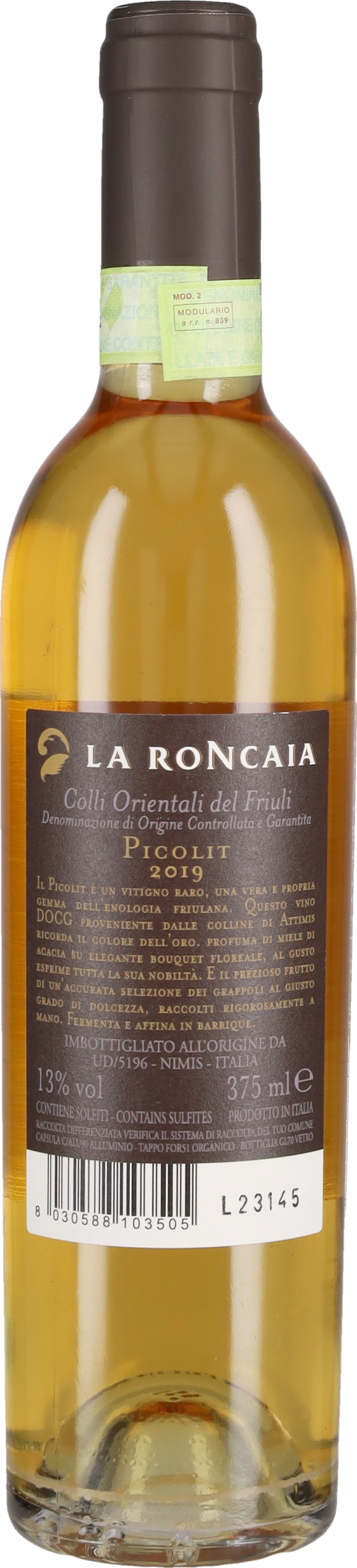 La Roncaia Picolit 2020 37.5cl
