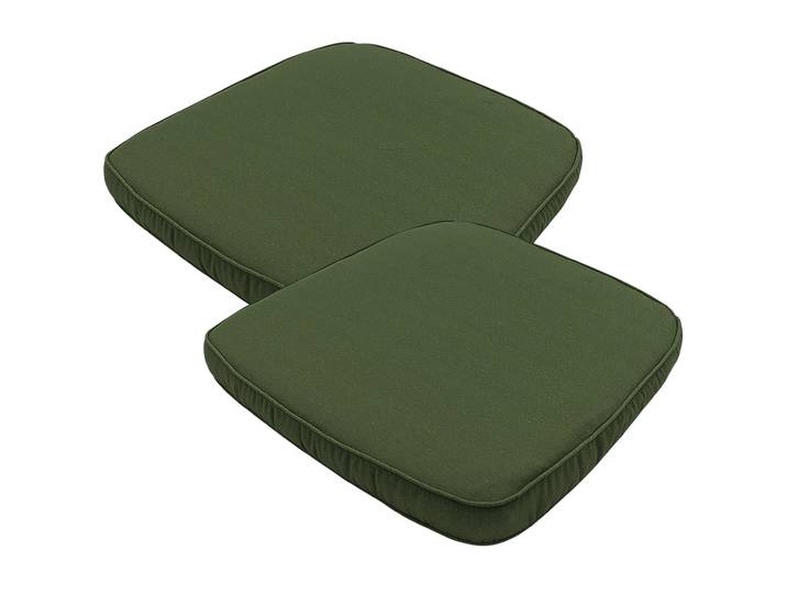 Stuhlkissen Outdoor 2er-Set, bequeme und komfortable Sitzkissen, grün, 48 x 48 cm