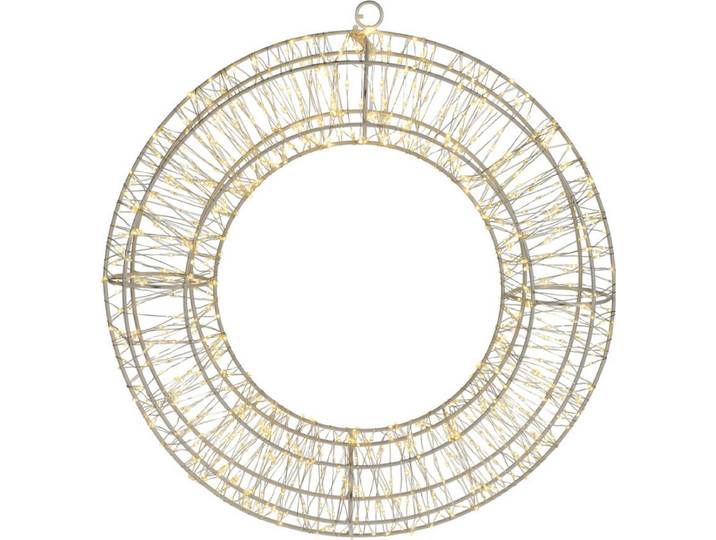 Krans/lichtkrans - warm wit - D38 cm - metaal - kerstverlichting - verlichte kerstkrans
