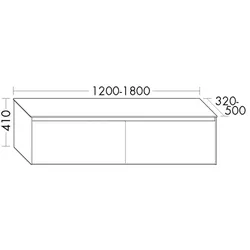Burgbad Unterschrank rc40 Asteiche Natur/Trendfarbe Hochglanz, USHR160F4615A0318 USHR160F4615A0318