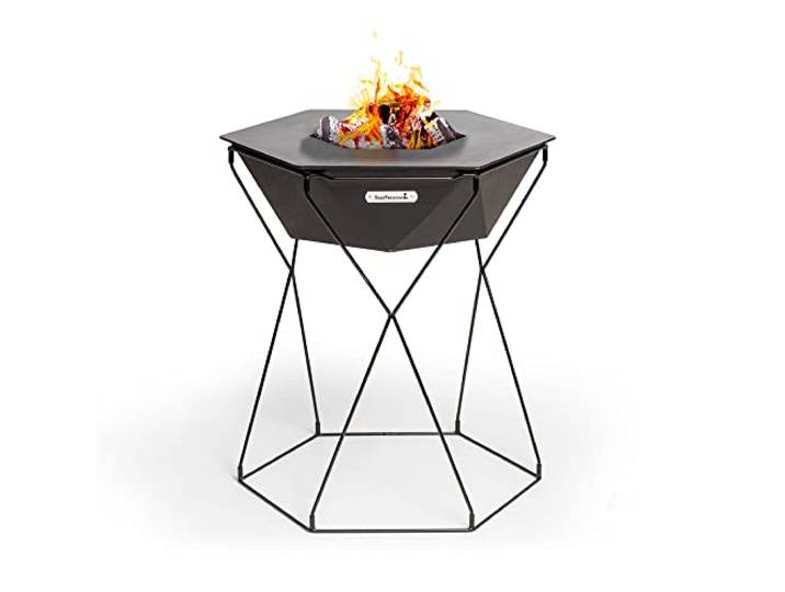 Barbecook Barbecue brasero Rila avec plancha\, 80x75x71cm brasero barbecue Acier carbone Noir