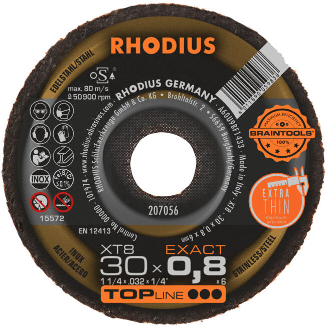 Mini-disque de tronçonnage extra-fin Rhodius XT8 EXACT MINI (207056)