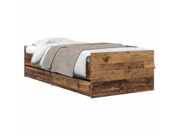 KTHLBRH Einzelbett 90 x 190 cm Kiefer massiv mit Schublade Rustikal, langlebig, einfache Montage, geringe Wartung, natürlicher Stil