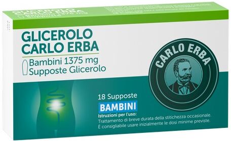 Carlo Erba Glicerolo 18 Supposte Per Stitichezza Occasionale Bambini