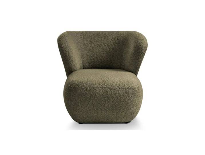 CAPRI - Fauteuil tissu bouclette - Vert