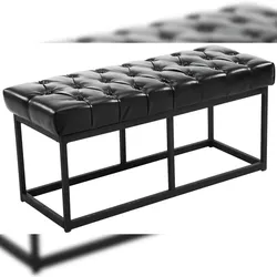 CLP Sitzbank Amun Kunstleder Schwarz schwarz/100 cm