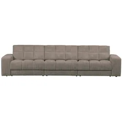 Sofa Date 3-Sitzer Cordbezug, klassisch und weich, Braun Mud, für 3-4 Personen