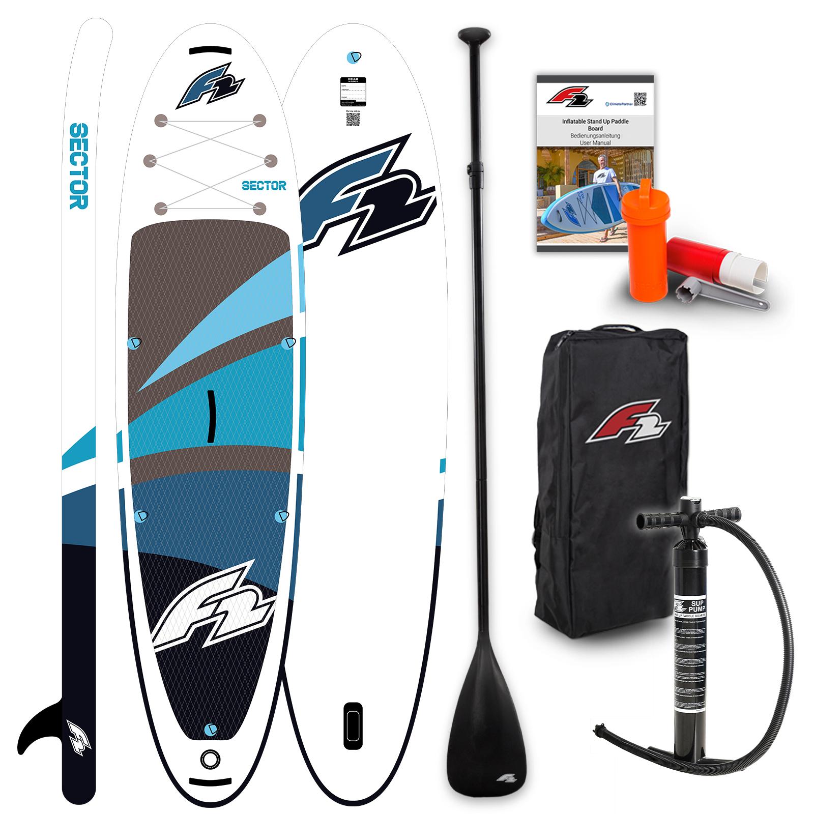 F2 SUP Stand Up Paddle Board Sector 12'2'' Blau