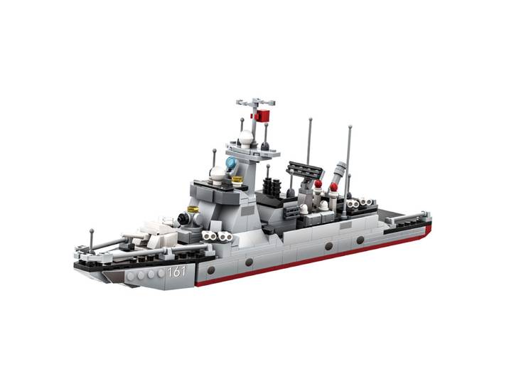 WANGE Type 052D Geleide-wapenjager Bouwstenenset 376-delig voor Hobbybouwers