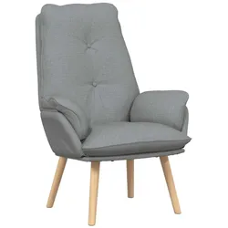 vidaXL Sessel Hellgrau 69 x 74 x 93 cm Stoff und Sperrholz
