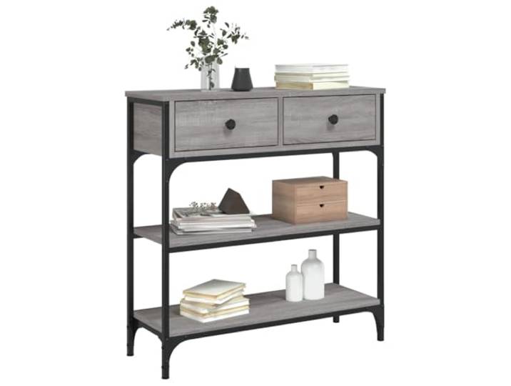 Tomostar Konsolentisch, Konsole, Möbel, Eingangstisch, Flur, Sonoma, Grau, 72,5 x 25 x 75 cm, Holz