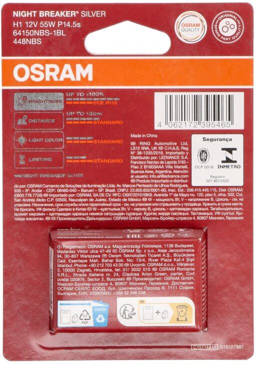 Glühlampe, Abbiegescheinwerfer NIGHT BREAKER® SILVER ams-OSRAM 64150NBS-1BL