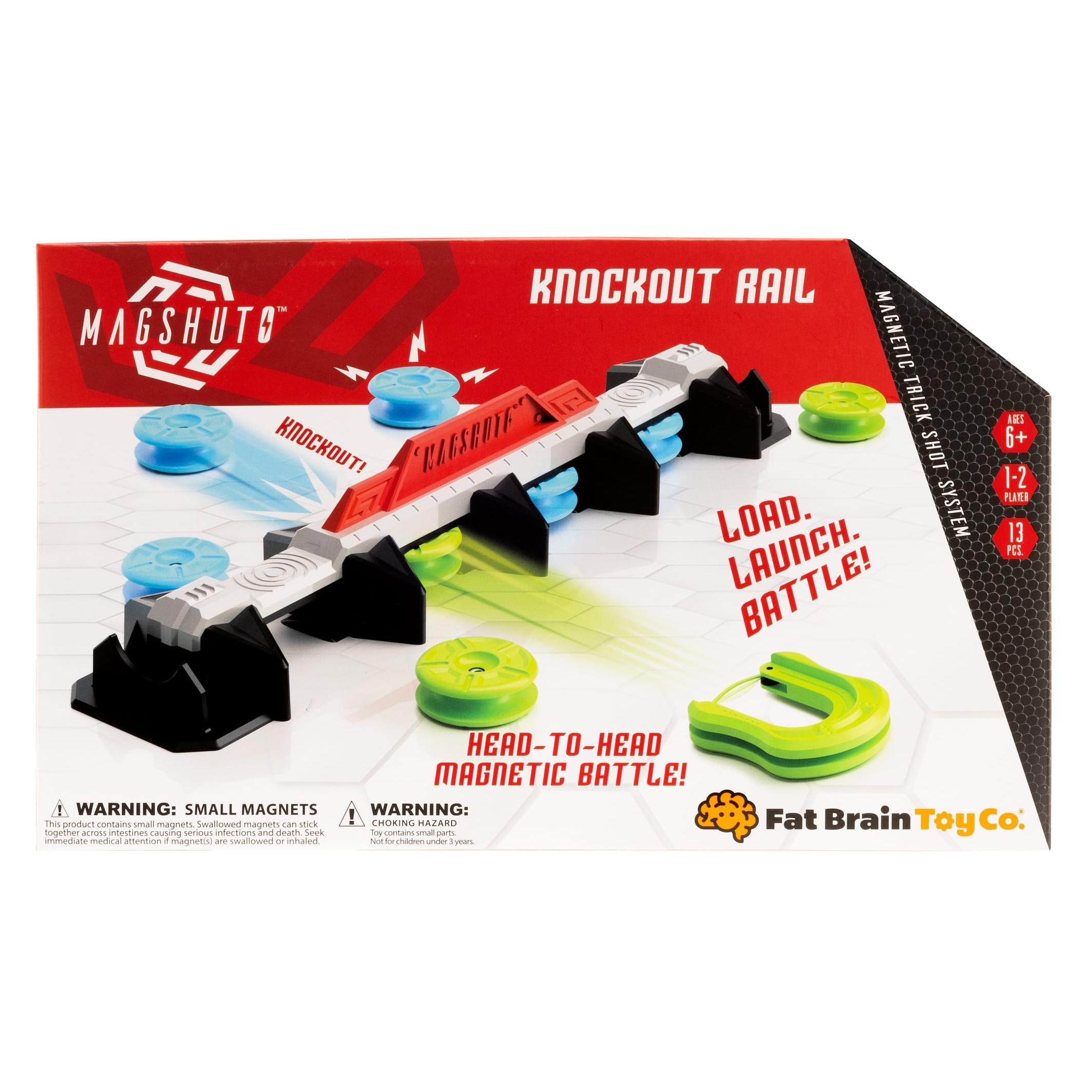 Tomy Fat Brain Toys Magshuto Knockout Rail, Spiel mit Abschussrampe, Reaktionsspiel für 2 Spieler, a (2 Spieler) (F5191ML2)