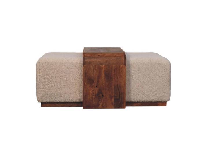 Artisan Furniture Sitzbank mit Honig-Karamell-Finish, 2 Duo-Sitze, braun., Braun, Holz, Echtholz,Mangoholz, Rechteckig, 110x45x72 cm, Esszimmer, Bank, Sitzbänke