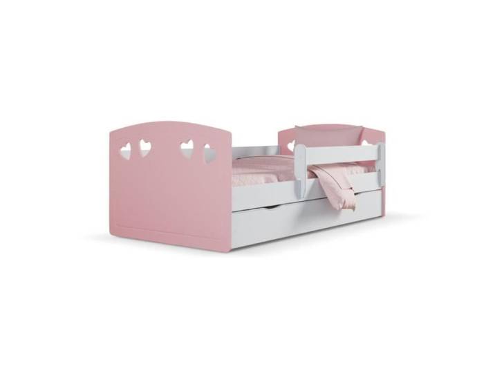 Lit enfant Julia rose poudré - Kocot Kids - 1 place - 80x160cm - Sécurisant et intemporel