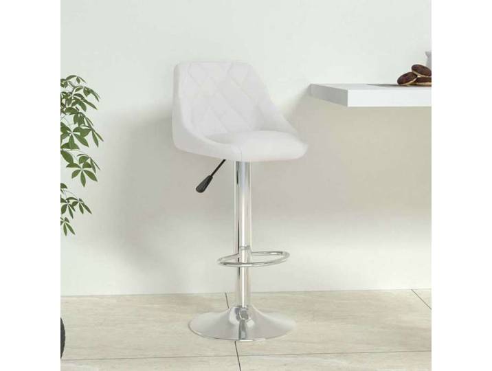 Tabouret cuisine - Chaise de bar - 1 pc - Blanc Similicuir @535