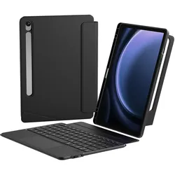 Inateck Tastaturhülle für Samsung Galaxy Tab S10 FE/S9 FE/S9, Hoch-/Querformat Ständer Tastatur mit Touchpad