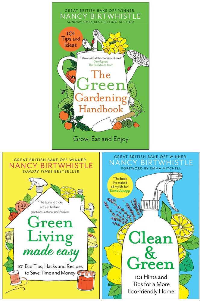 One Boat Nancy Birtwhistle Collection 3 Books Set (The Green Gardening Handbook, Green Living Made Easy, Clean & Green)