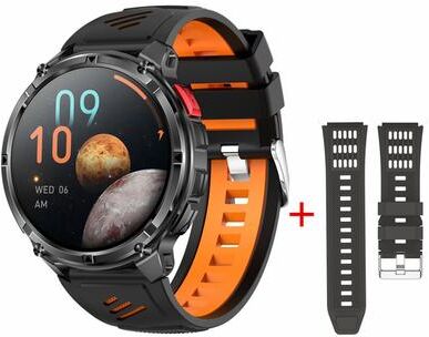 Smart Shopping Spot HT33 Outdoor Smart Watch With Bluetooth Calling Smartwatch, LED Flashlight & Long Battery black Orange