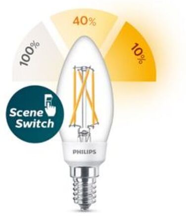 Philips Lâmpada  LED E14   vela   luz quente   5W