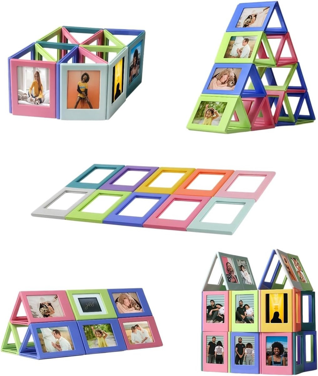 15 Stuks Creatieve Mini Fotolijsten met Magnetische Ontwerpen voor DIY Decoratie