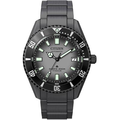 Automatikuhr CITIZEN "Promaster Fujitsubo Mechanical Diver", schwarz, Armbanduhren, Herren, Automatikuhr, Armbanduhr, Herrenuhr, Titan, bis 20 bar wasserdicht, Saphirglas