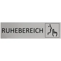 CombiCraft Aluminium Türschild Ruhebereich 165x45mm mit 3M-Tape