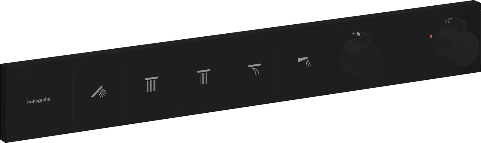 Hansgrohe RAINSELECT f montageset voor thermostaat 5, matzwart