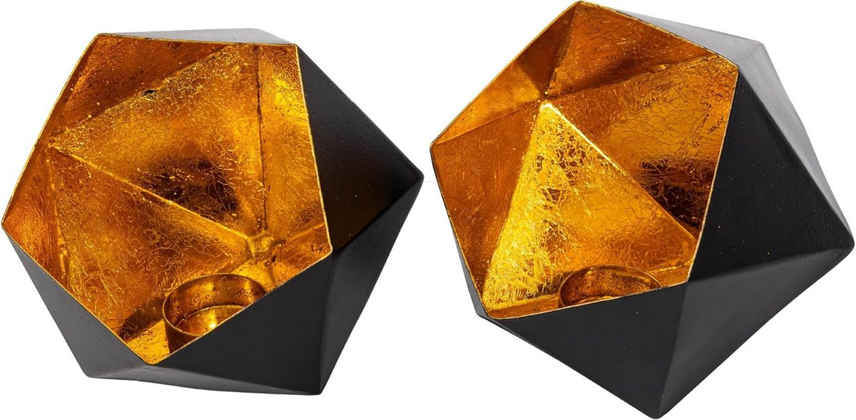 Set van 2 Grote Diamant Kaarsenhouders voor Pilaarkaarsen en Tealights