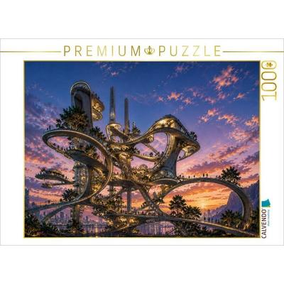 CALVENDO Puzzle Unmogliche fließende Architektur | 1000 Teile Lege-Größe 64x48cm Foto-Puzzle für glückliche Stunden
