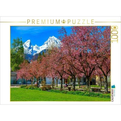 CALVENDO Puzzle Japanische Kirschblüte im Kurgarten, Berchtesgaden | 1000 Teile Lege-Größe 64x48cm Foto-Puzzle für glückliche Stunden