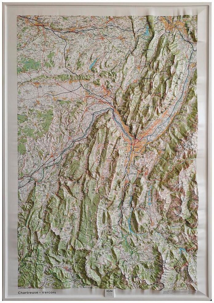 IGN  - 60171 Chartreuse Vercors 113 cm X 80 cm - Carte