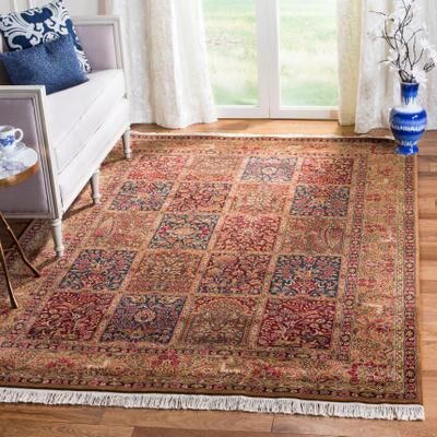SAFAVIEH Couture Hand-knotted Royal Kerman Eniana Traditional Oriental Wool Rug with Fringe