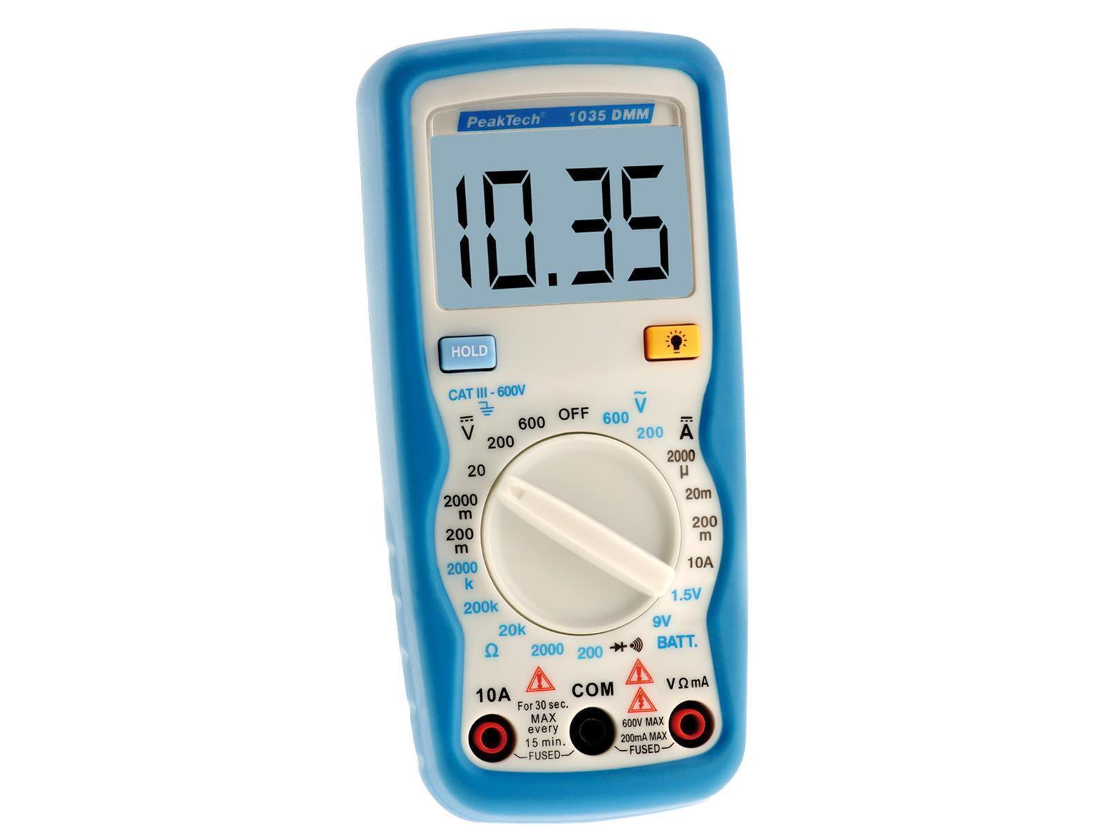 PeakTech P 1035 Digitaal Multimeter CAT III 600V