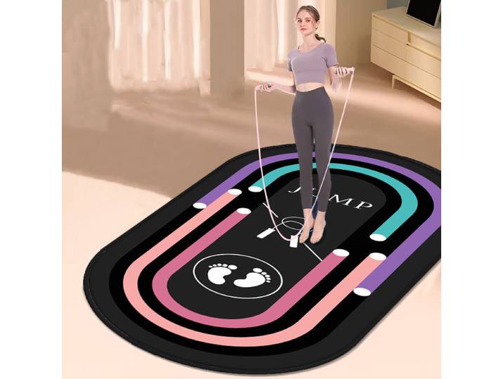 VIKAMA – corde à sauter d'intérieur, tapis antidérapant, absorbant les chocs et insonorisé, tapis de Fitness, tapis de Yoga, tapis antidérapant à Base en Silicone
