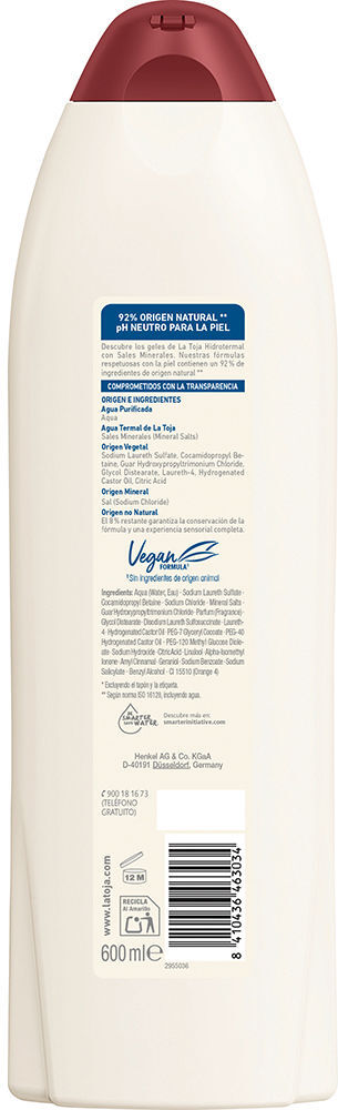 La Toja Sais minerais de gel de banho Hydrothermal 600 ml